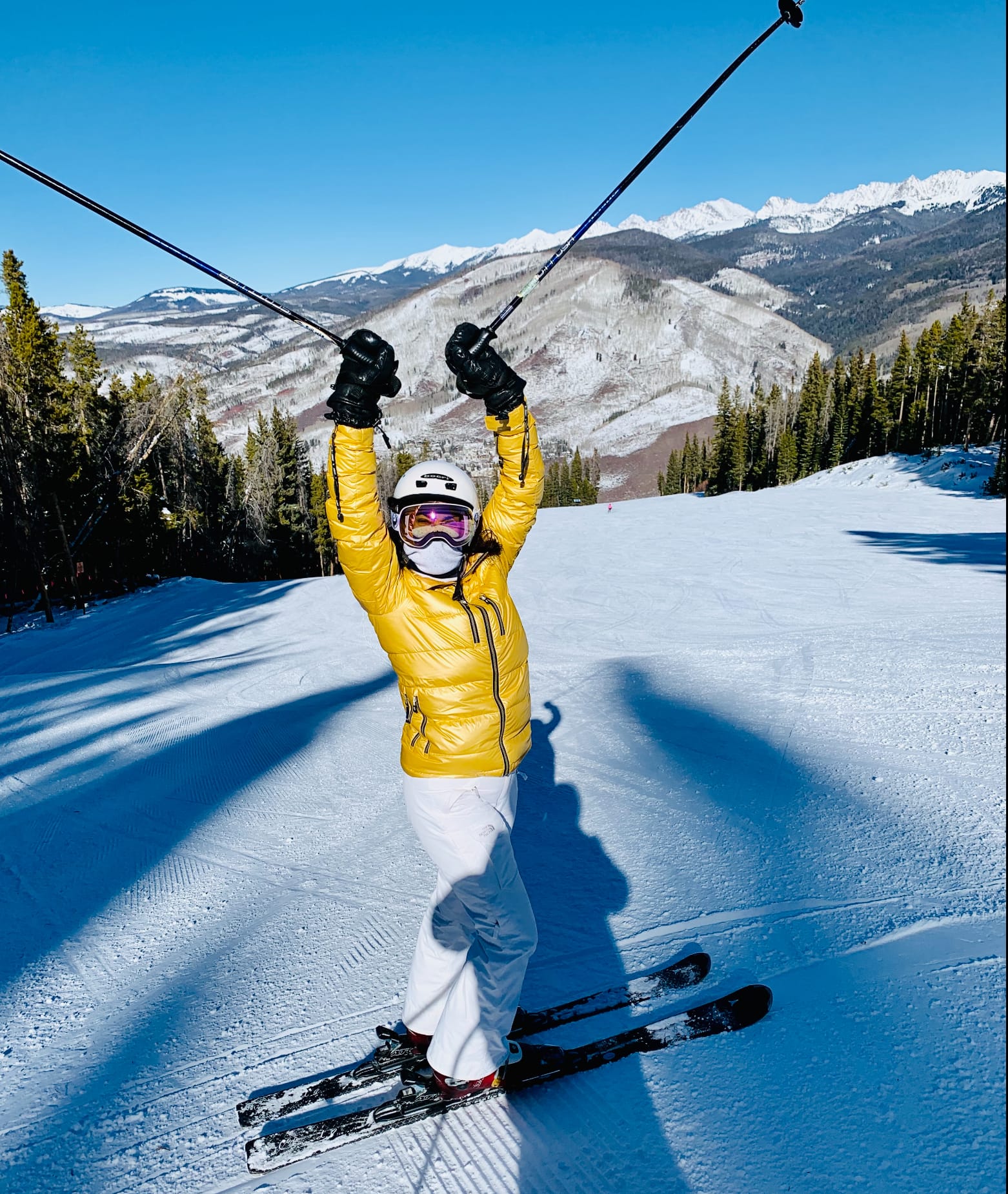 The back bowls at Vail…Does it get any better than that on a sunshine, blue sky, Colorado day?